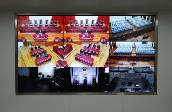 液晶拼接屏与黄山市屯溪区人民法院携手打造监控大屏显示终端